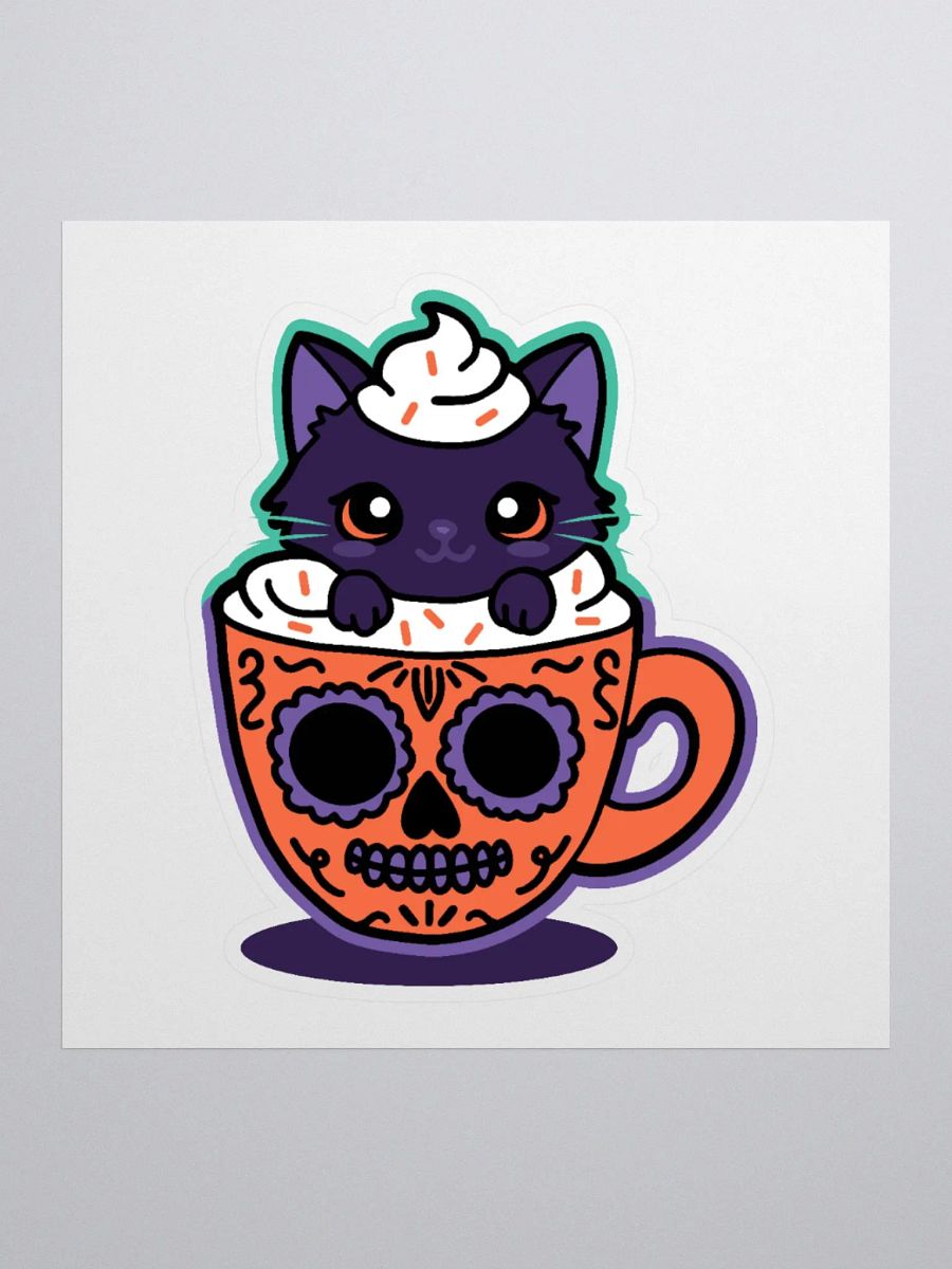 Sugar Skull Kitten Mug Sticker product image (1)