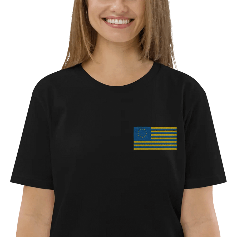 united states of europe embroidered t-shirt - 100% organic cotton product image (12)