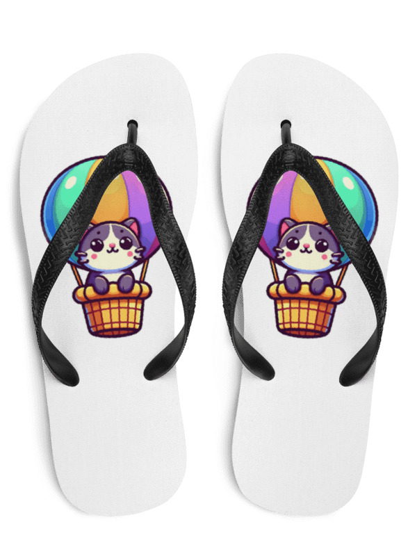 Hot Air Balloon Cat Flip Flops product image (1)