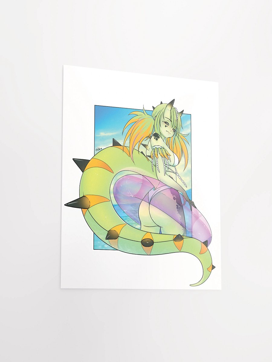 Hot Dino Girl Summer Poster product image (3)