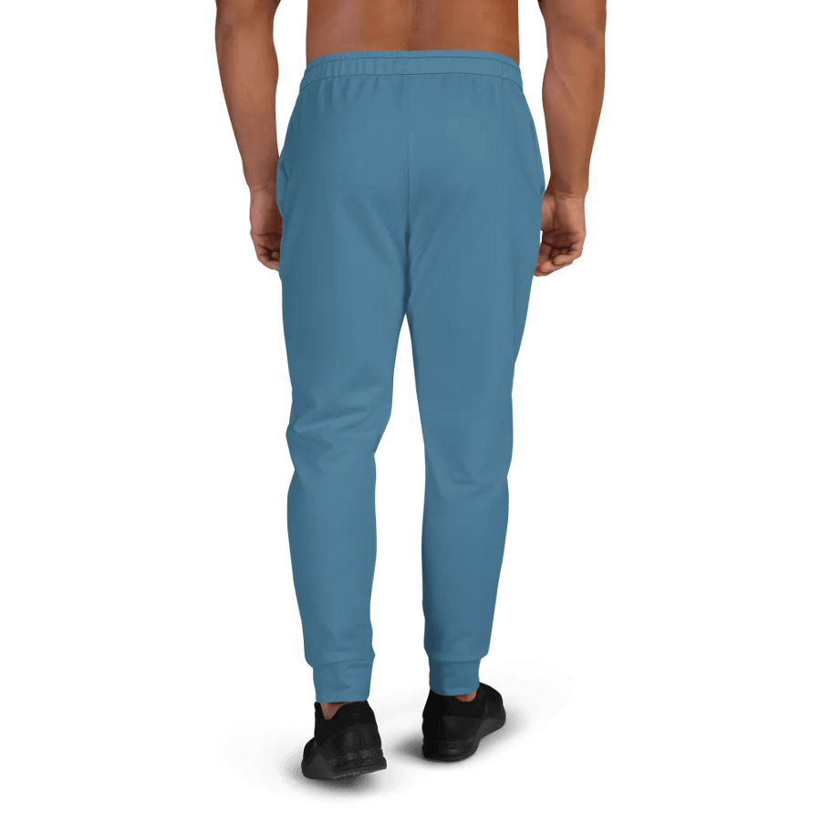 Plain Medium Blue True Summer Recycled Polyester Premium Men's Joggers by Treasure Pie product image (4)