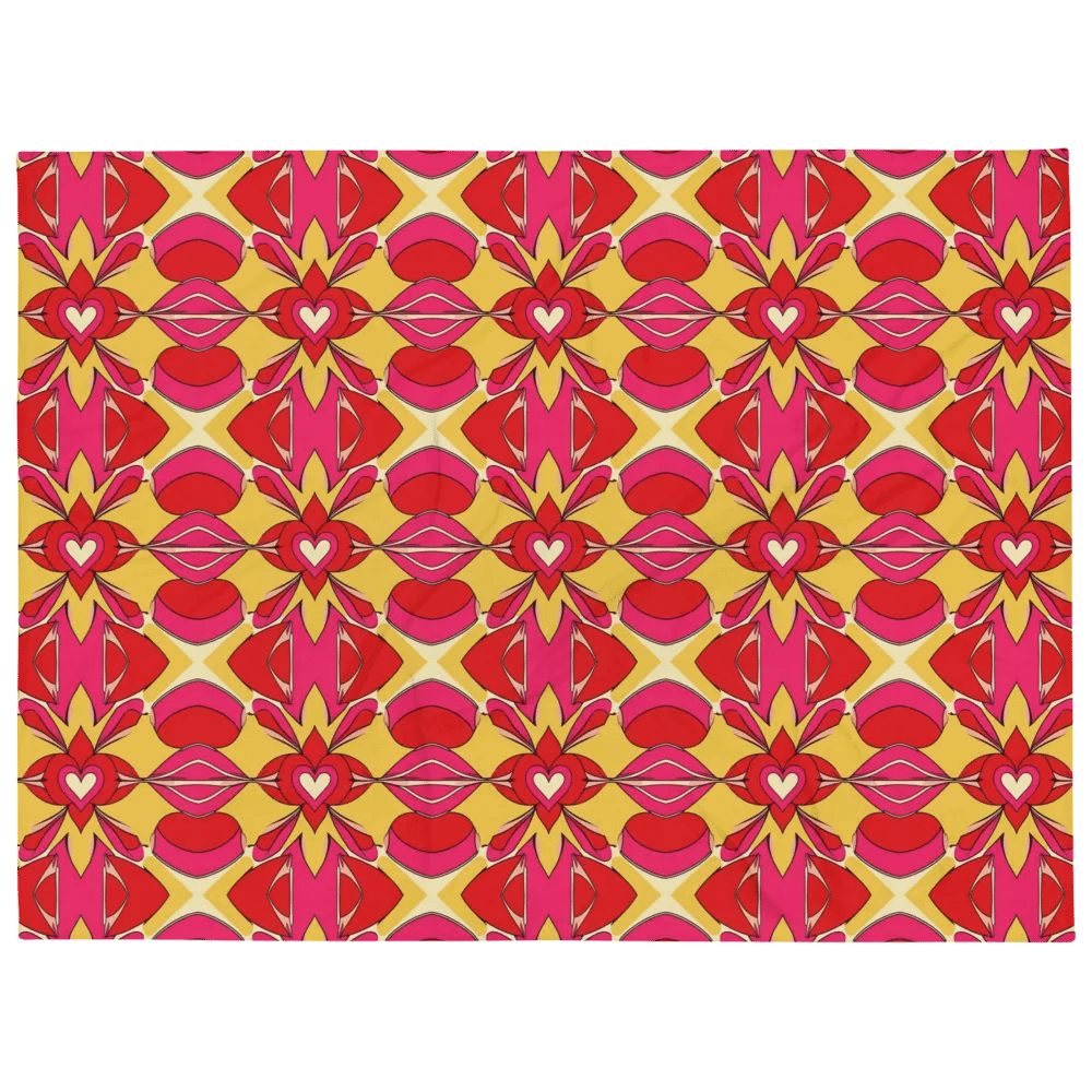 Valentine Vibrant Heart Symphony throw blanket product image (1)
