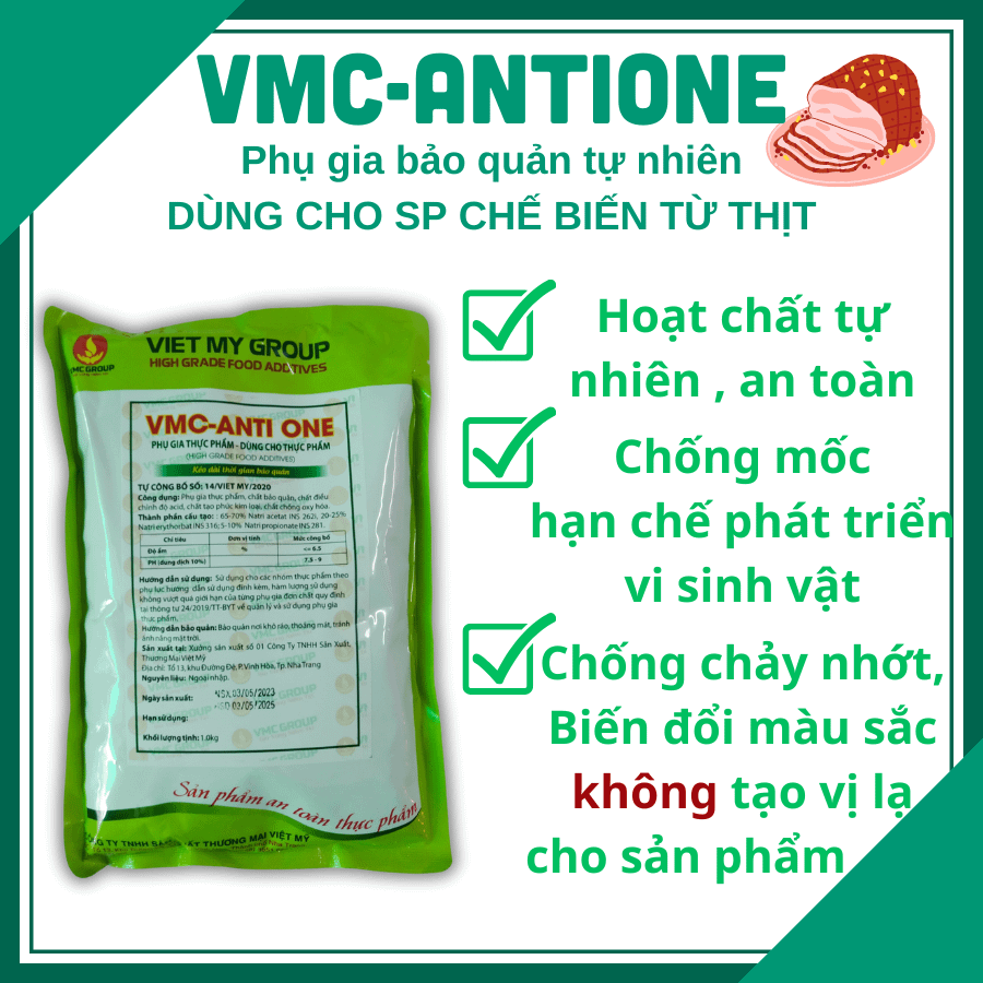 VMC ANTI ONE BẢO QUẢN giò chả, xúc xích, nem chua được cấp phép dùng product image (1)