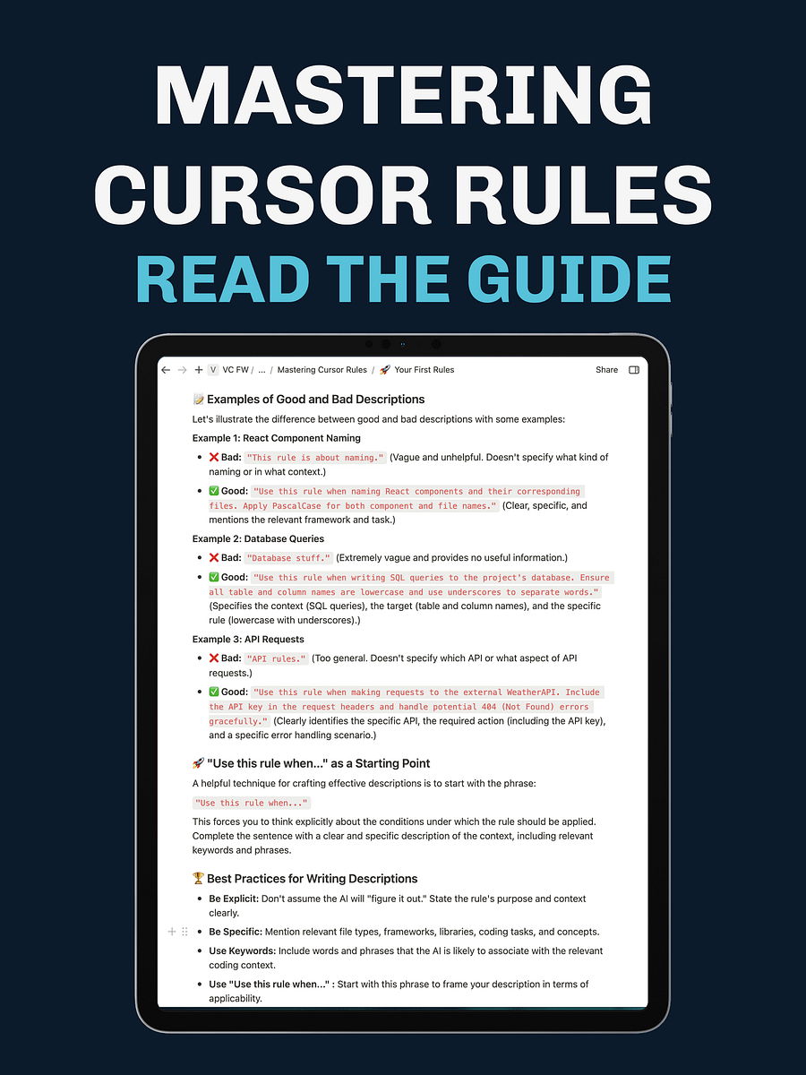 The Cursor Rules Playbook: Leveraging AI to Transform Your Development Workflow product image (5)