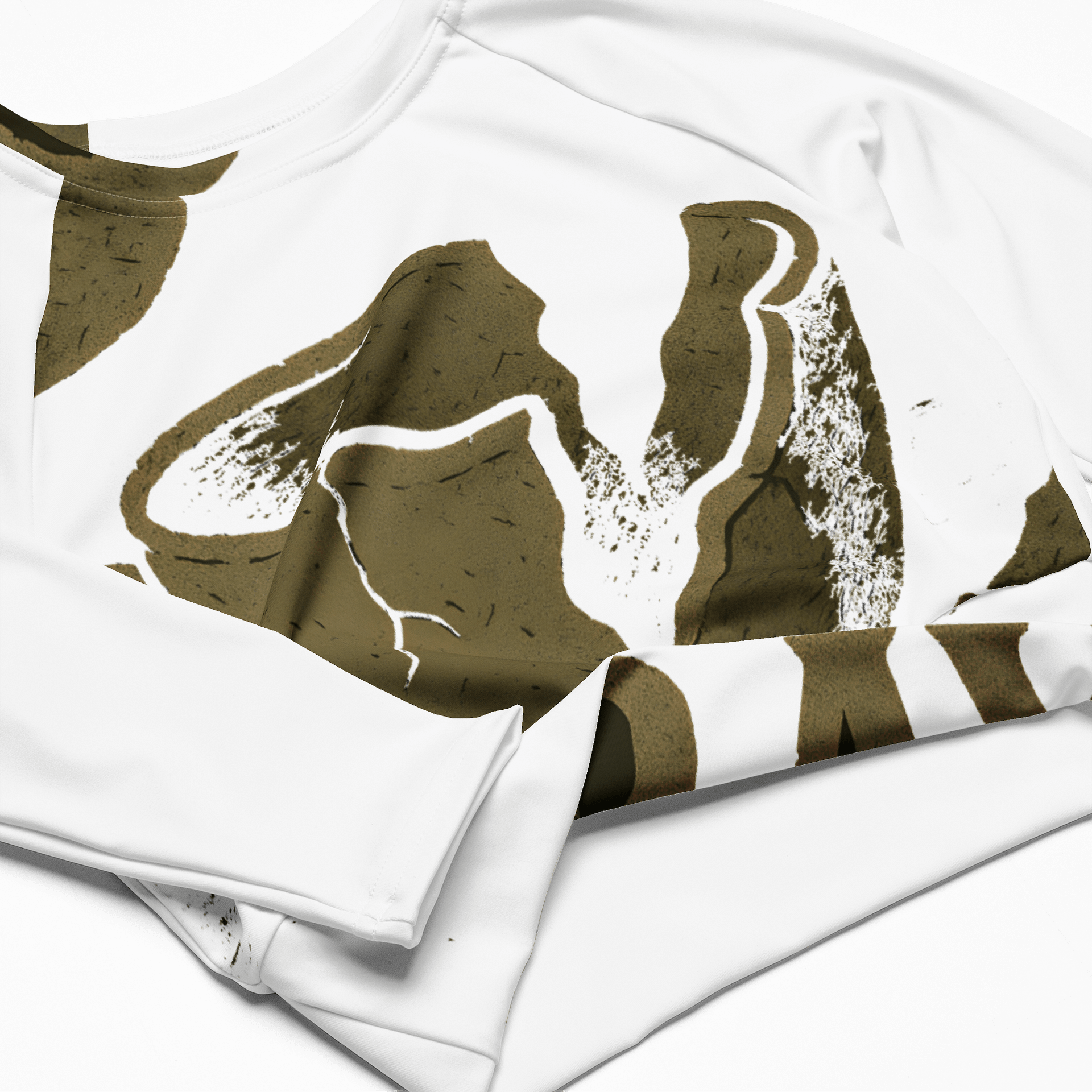 B as in betrayal all-over print recycled long sleeve crop top by dark alphabet product image (4)