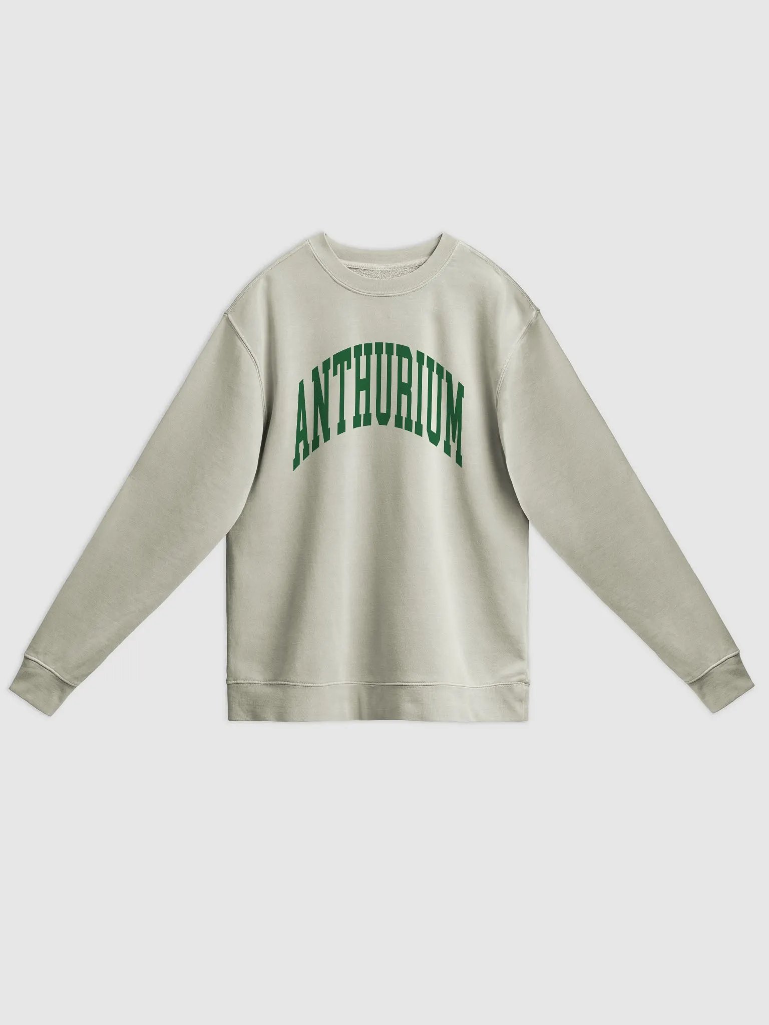 ANTHURIUM varsity unisex midweight pigment dyed crewneck product image (1)