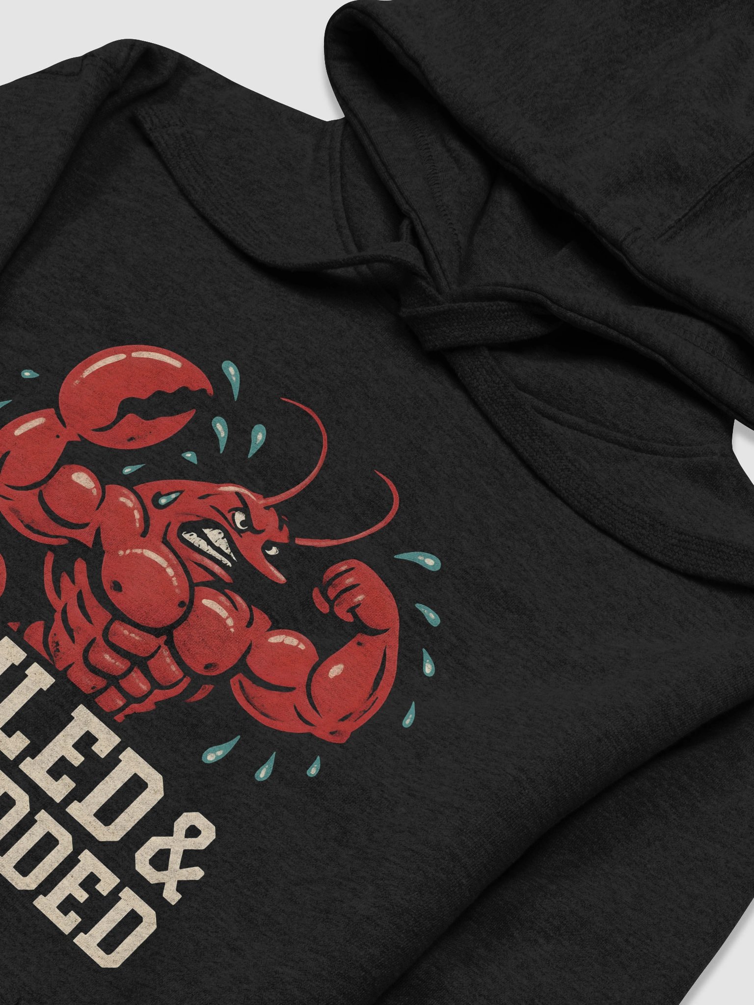 Boiled & Shredded Hoodie | Funny Lobster Gym Hoodie product image (3)