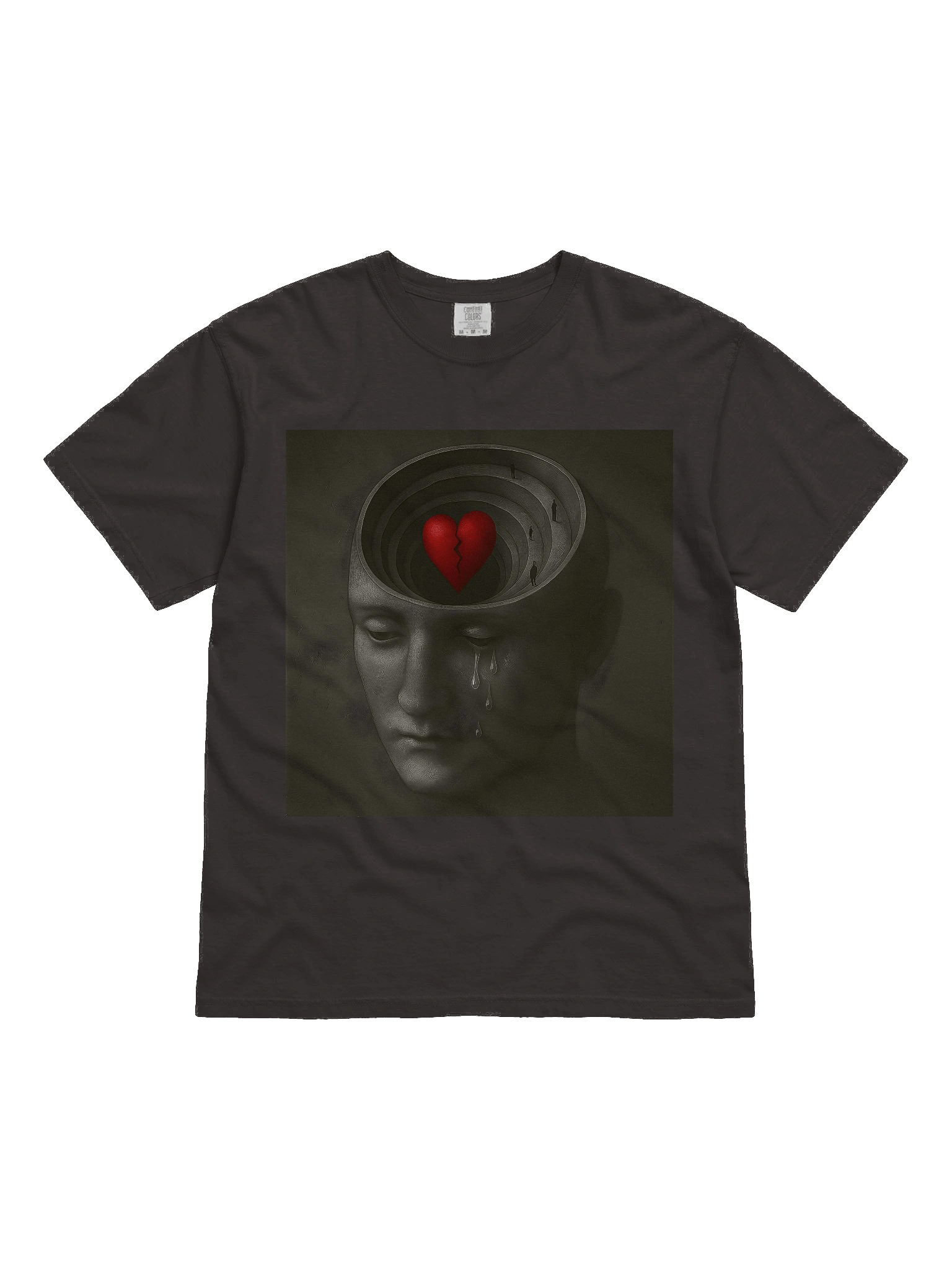 Surreal Broken Heart Tee – Crying Statue Art T-Shirt product image (4)