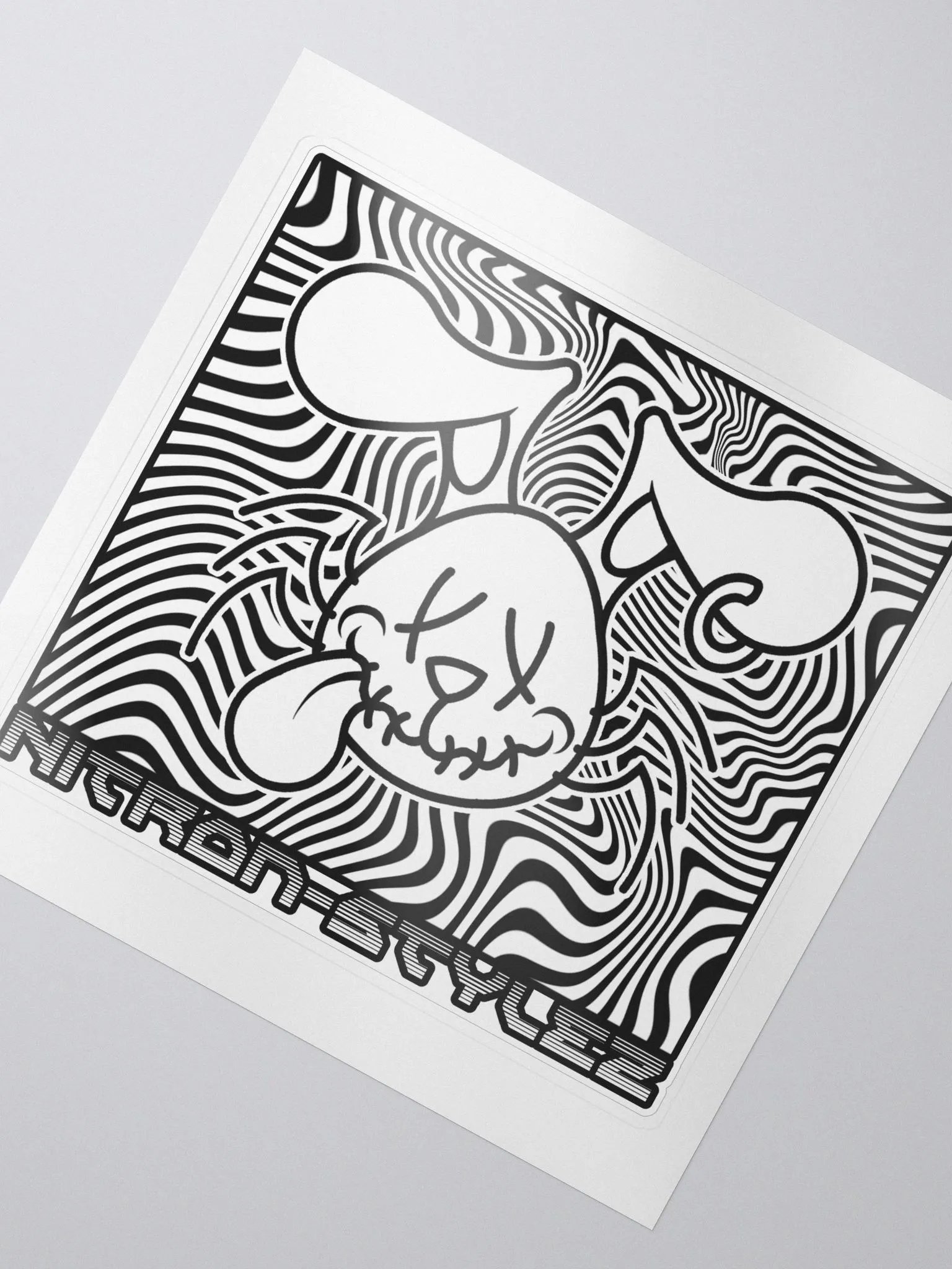 Wave 6 - Trippy Square Kiss Cut Sticker product image (2)