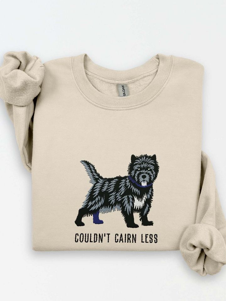 Couldn't Cairn Less Sweatshirt (Embroidered) of a Cairn Terrier(Black) product image (1)