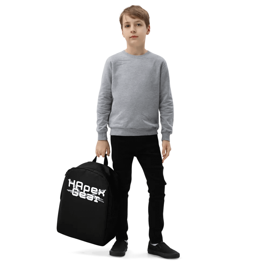 Minimalist Backpack - Black - White HApex Gear Black Logo product image (5)