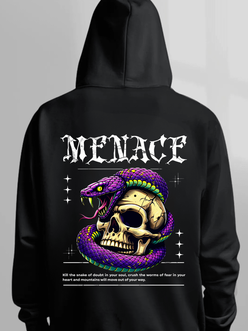Menace- Streetwear Dark Fashion Unisex Hoodie - Premium Cotton Heritage M2580 product image (3)