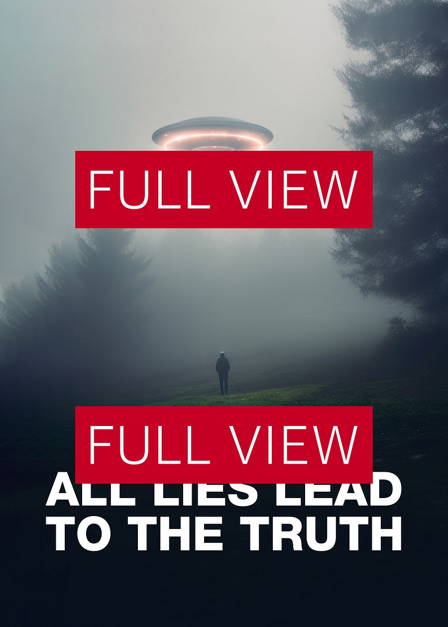 All Lies Lead to the Truth/The X-Files poster, S05E01 1997 — sci-fi poster, movie art, I want to believe poster, space print, aliens wall decor product image (3)