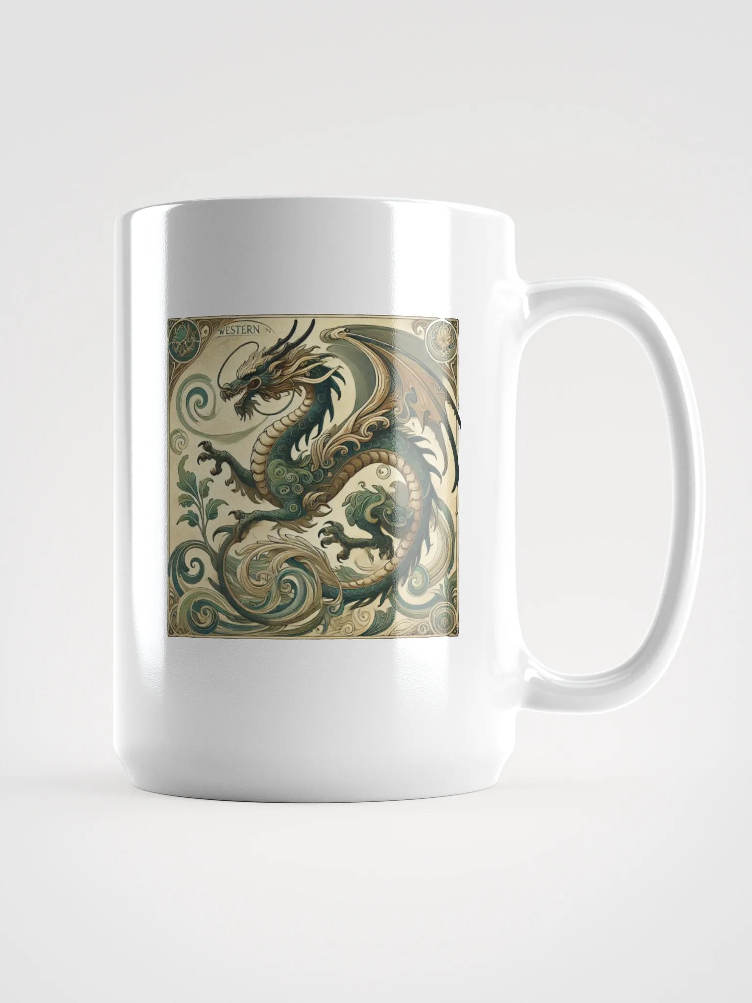 Art Nouveau Western Dragon Coffee Mug product image (1)