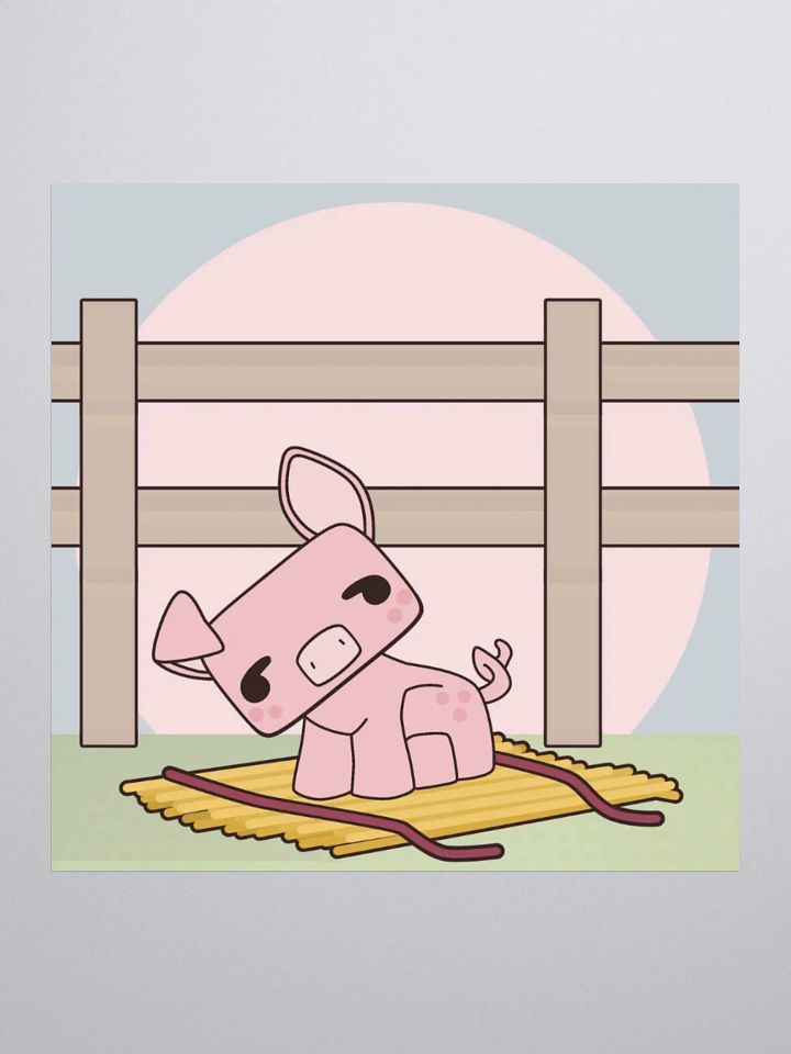 Kawaii Minecraft Piglet Kiss Cut Stickers product image (3)