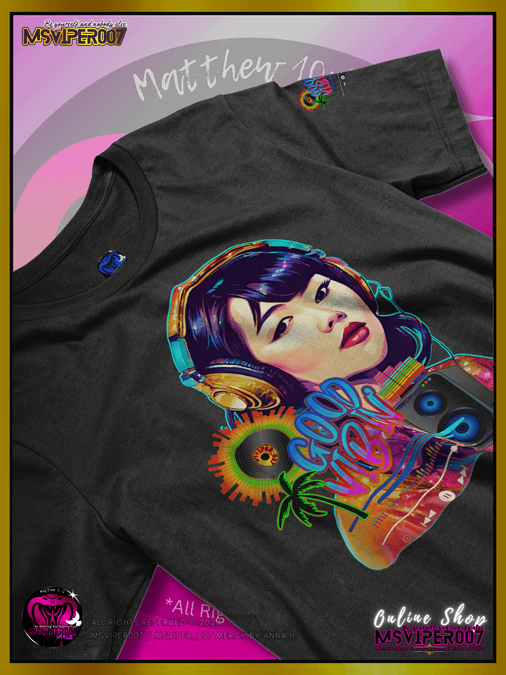 T-Shirt - MsViper007's "Good Vibin' [spectrum - V4]" Cozy Womens T-Shirt By Anna H. product image (2)