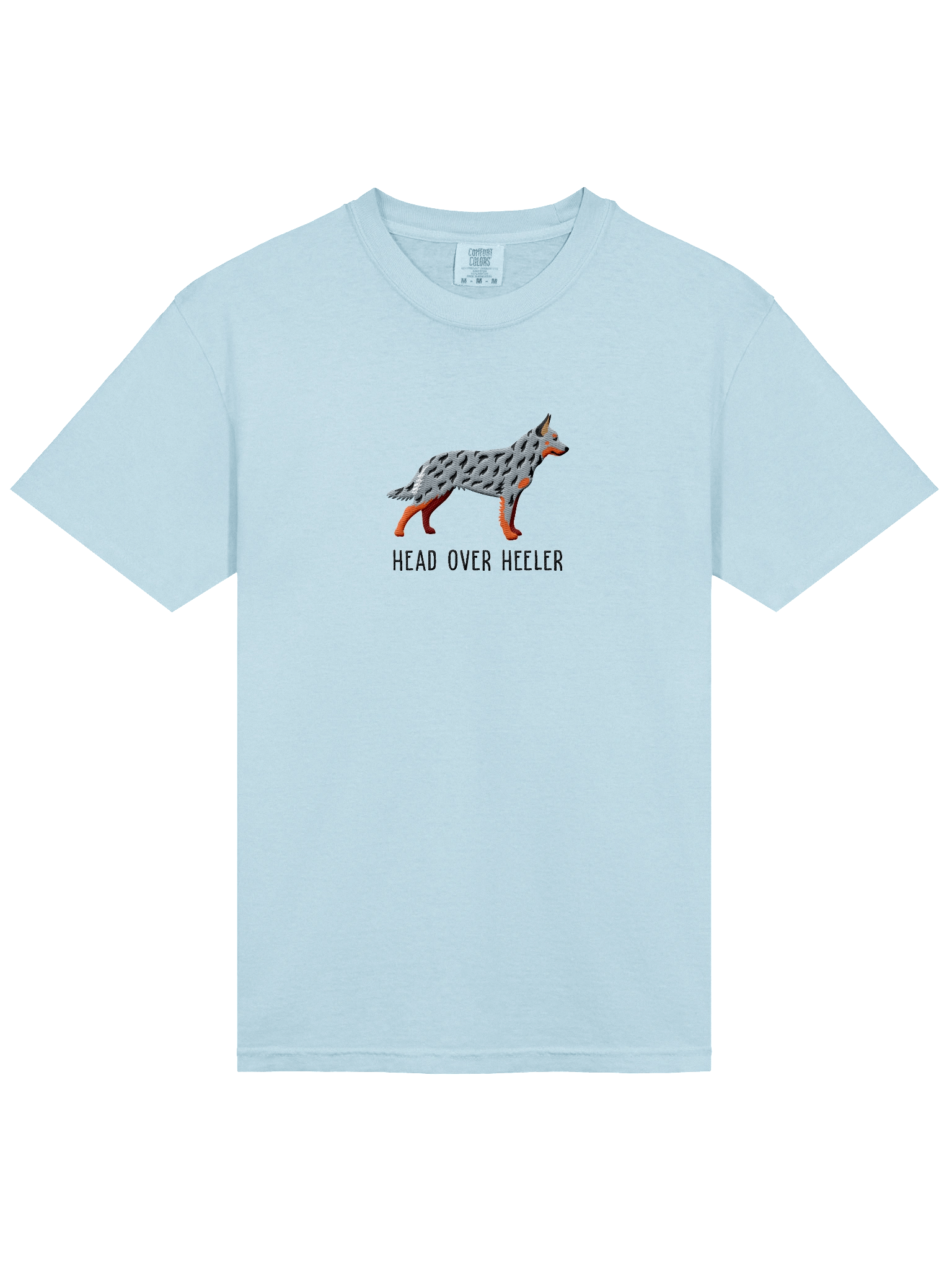 Head Over Heeler T-Shirt(Embroidered) of an Australian Cattle Dog(Blue Heeler2) product image (53)
