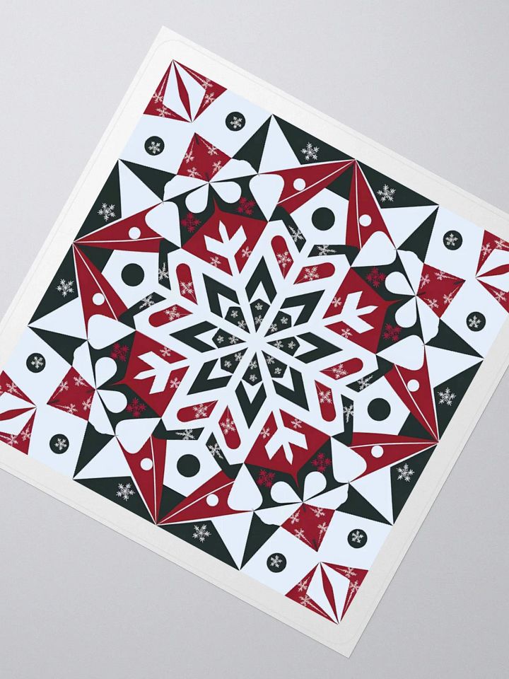 Symmetric Snowflake Kiss Cut Stickers product image (2)