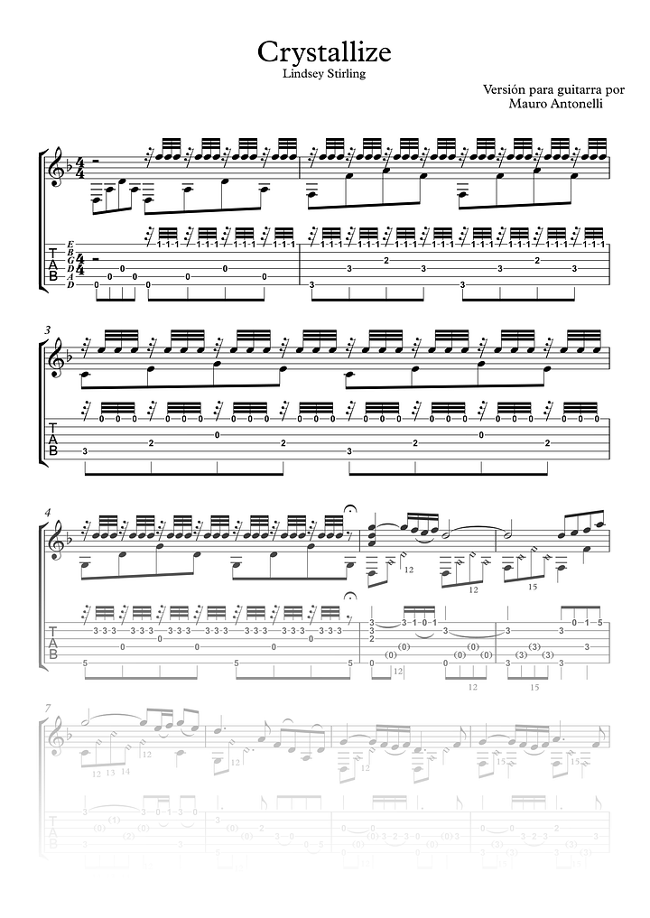 Crystallize - Partitura + Tabs product image (1)