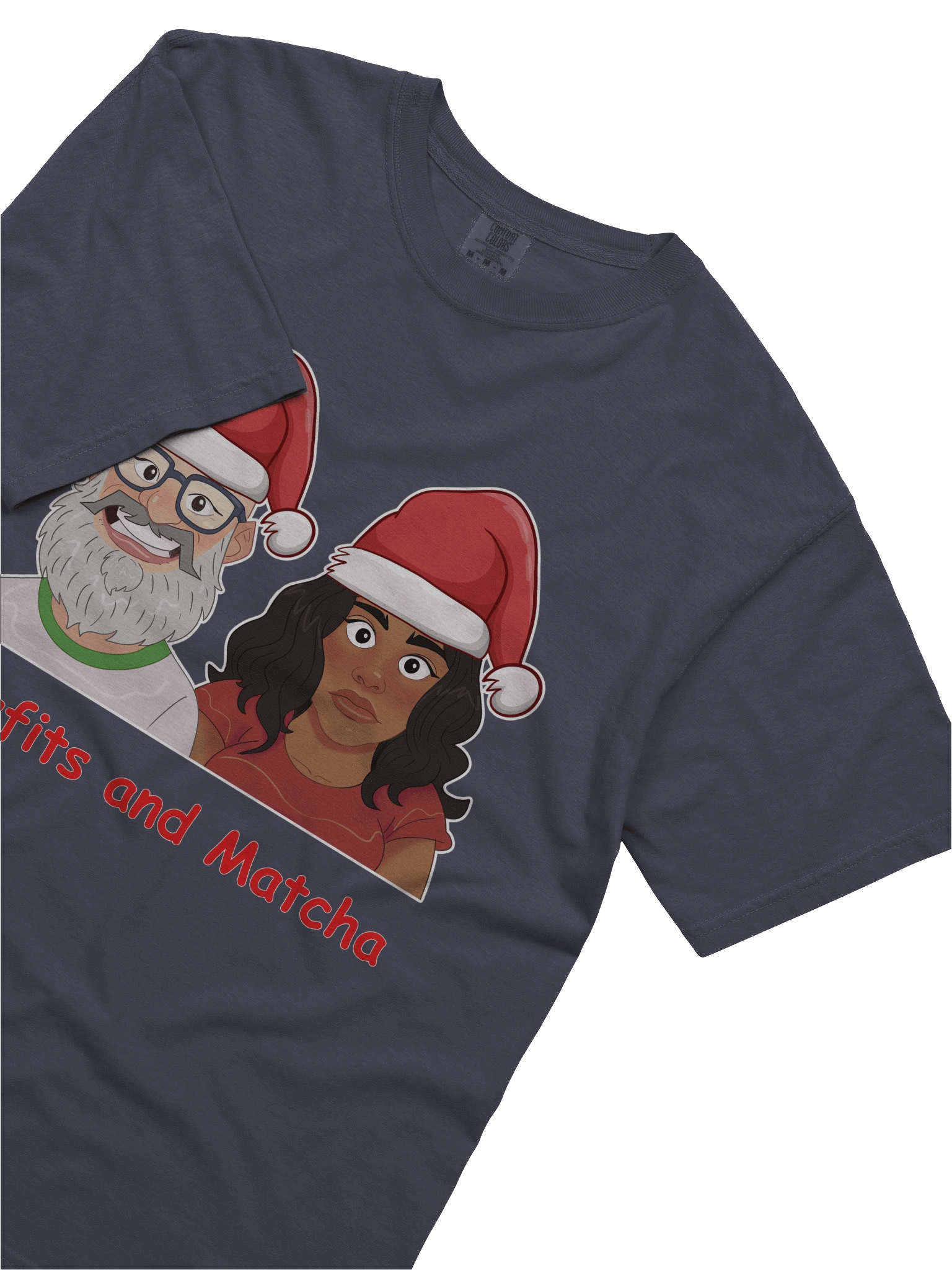 Misfits and Matcha Santa Hats Graphic Tee product image (15)