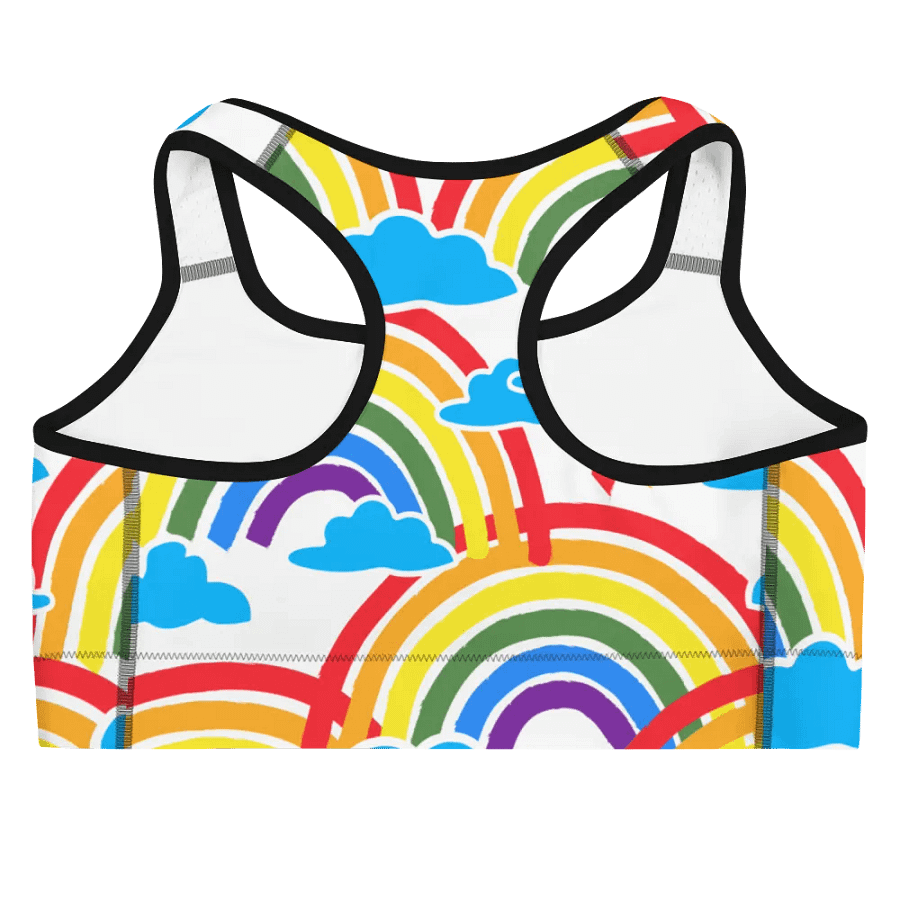 Whimsical Rainbow Clouds Sports Bra product image (4)