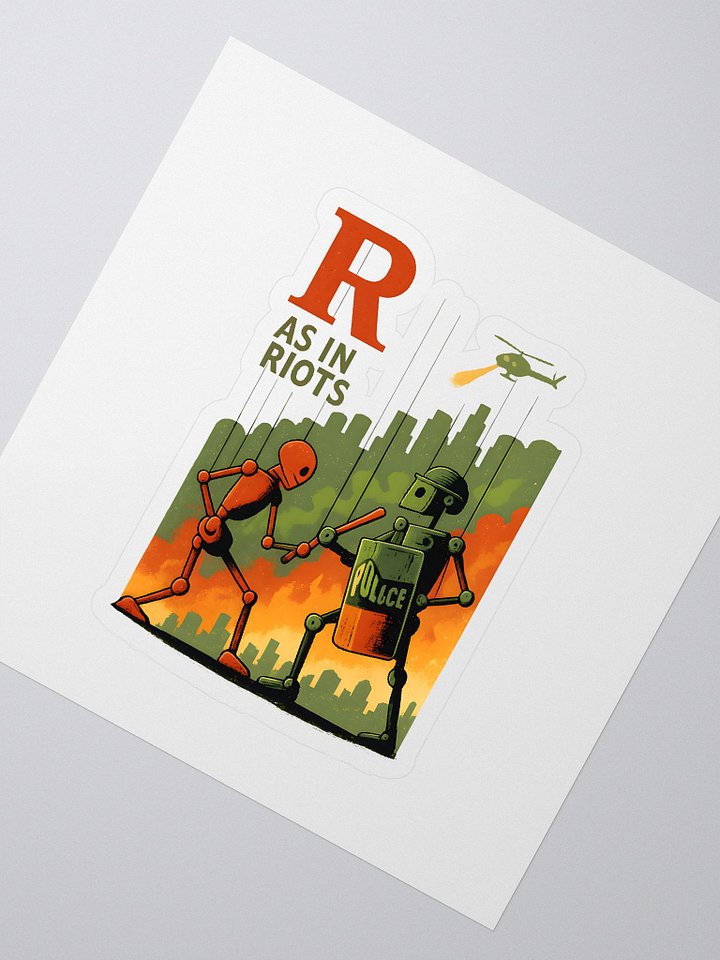 R as in riots sticker by dark alphabet product image (2)