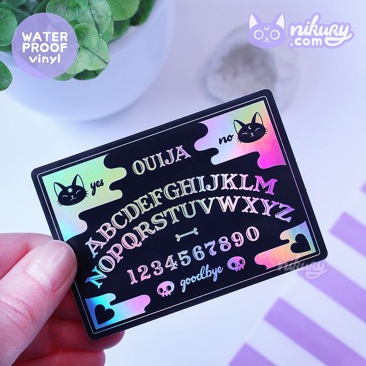 Holographic Cat Ouija Sticker product image (2)