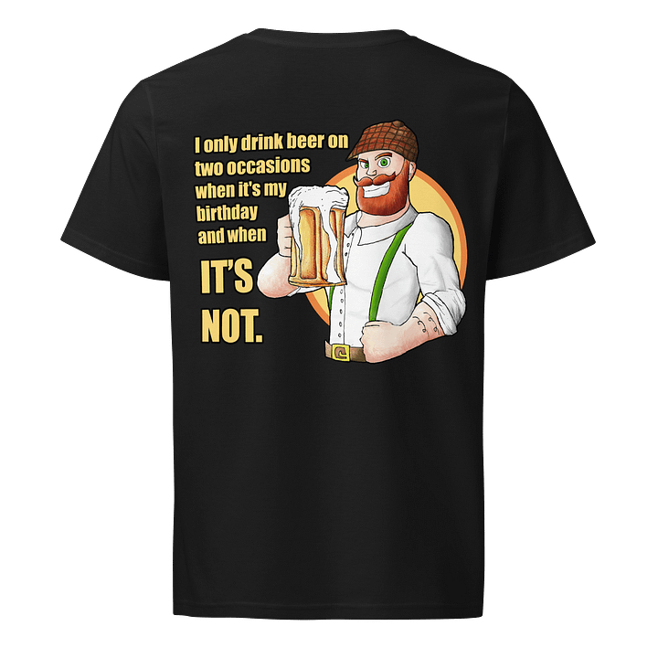 Beer Lad 3 organic t shirt back product image (1)