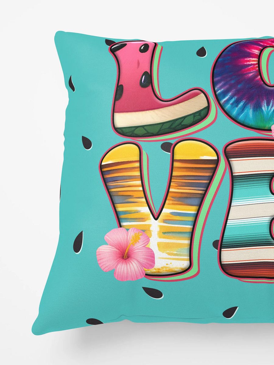 Vibrant Teal Love Pillow product image (5)