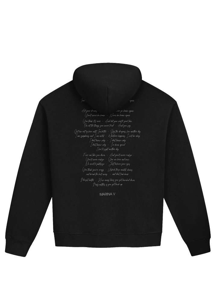 Symphony & Metal Hoodie 90% cotton, lyrics on the back product image (2)