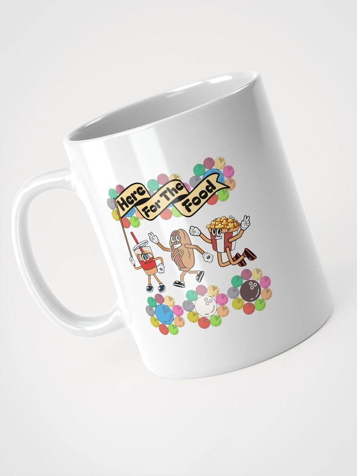 Here For The Food Bowling Foodie Fun White Glossy Mug product image (2)