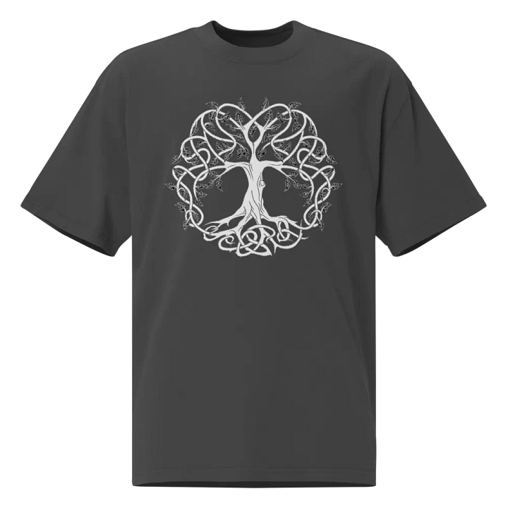 Celtic Tree of Life, Crann Bethadh, Yggdrasil as colour faded t shirt product image (1)