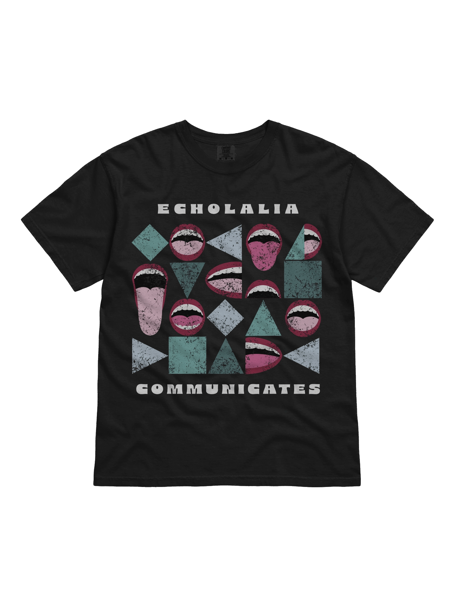 Echolalia Communicates - Unisex Tee < Distressed > product image (1)