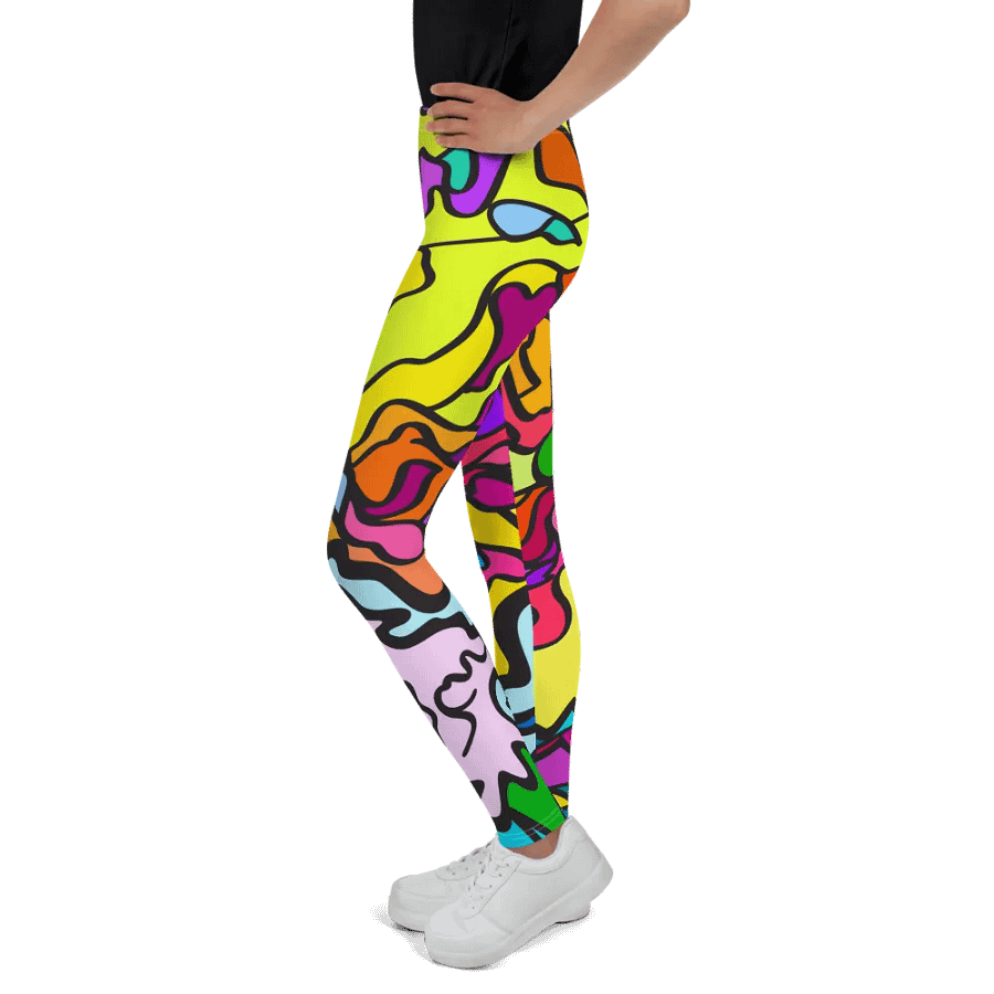 Vibrant Movement Youth Leggings - Wave at Sunset product image (4)