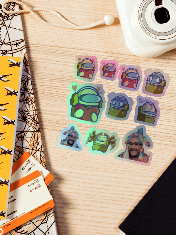 Holographic Emotes Sticker Pack product image (1)