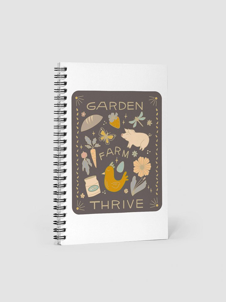 Brown Garden. Farm. Thrive. Illustrated Notebook product image (1)