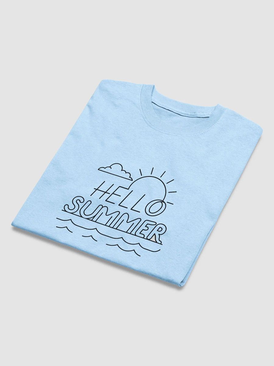 Hello Summer Heavy Cotton Tee for Gen Z Fashion Style, Unisex T-Shirt, Graphic Tee, Trendy Shirt, Cool Top, Casual Tee product image (34)