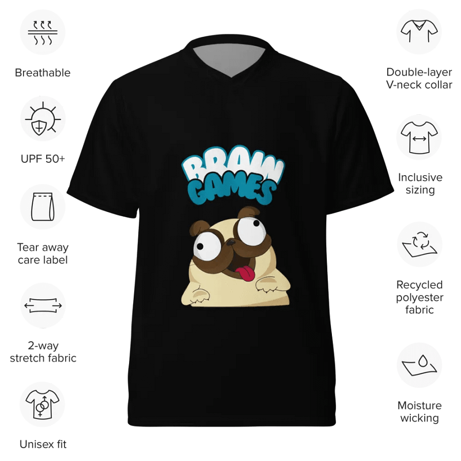 BBB Silly Pug Brain Games All-Over Print Jersey product image (9)