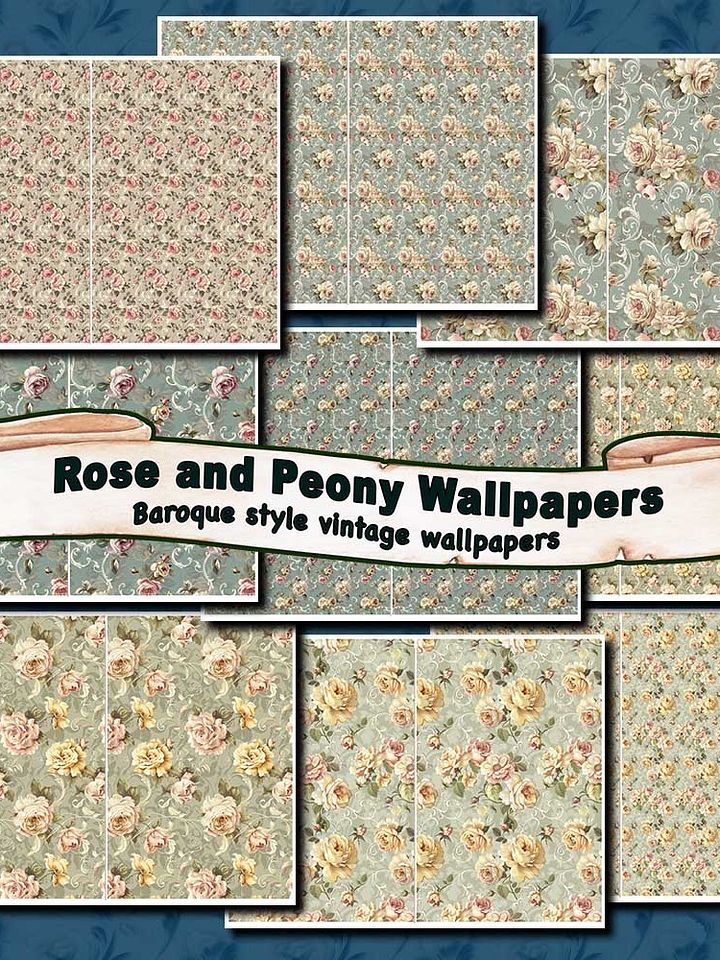 Rose & Peony Baroque Wallpapers Booklet Digital Download product image (2)