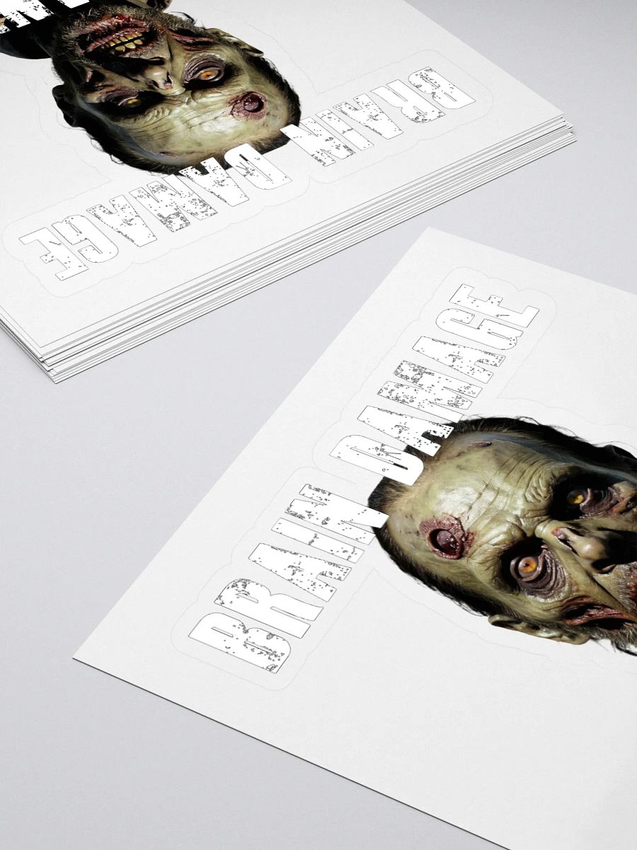 BRAIN DAMAGE GUARANTEED - Kiss Cut Stickers product image (4)