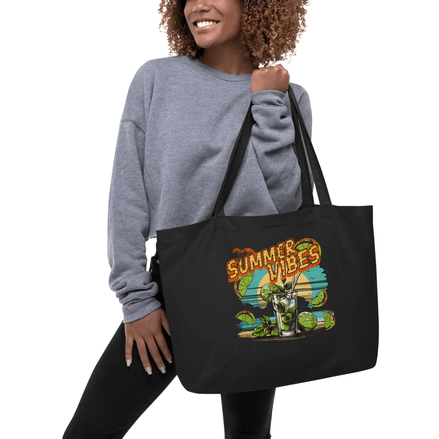 Summer Vibes Organic Tote Bag product image (3)