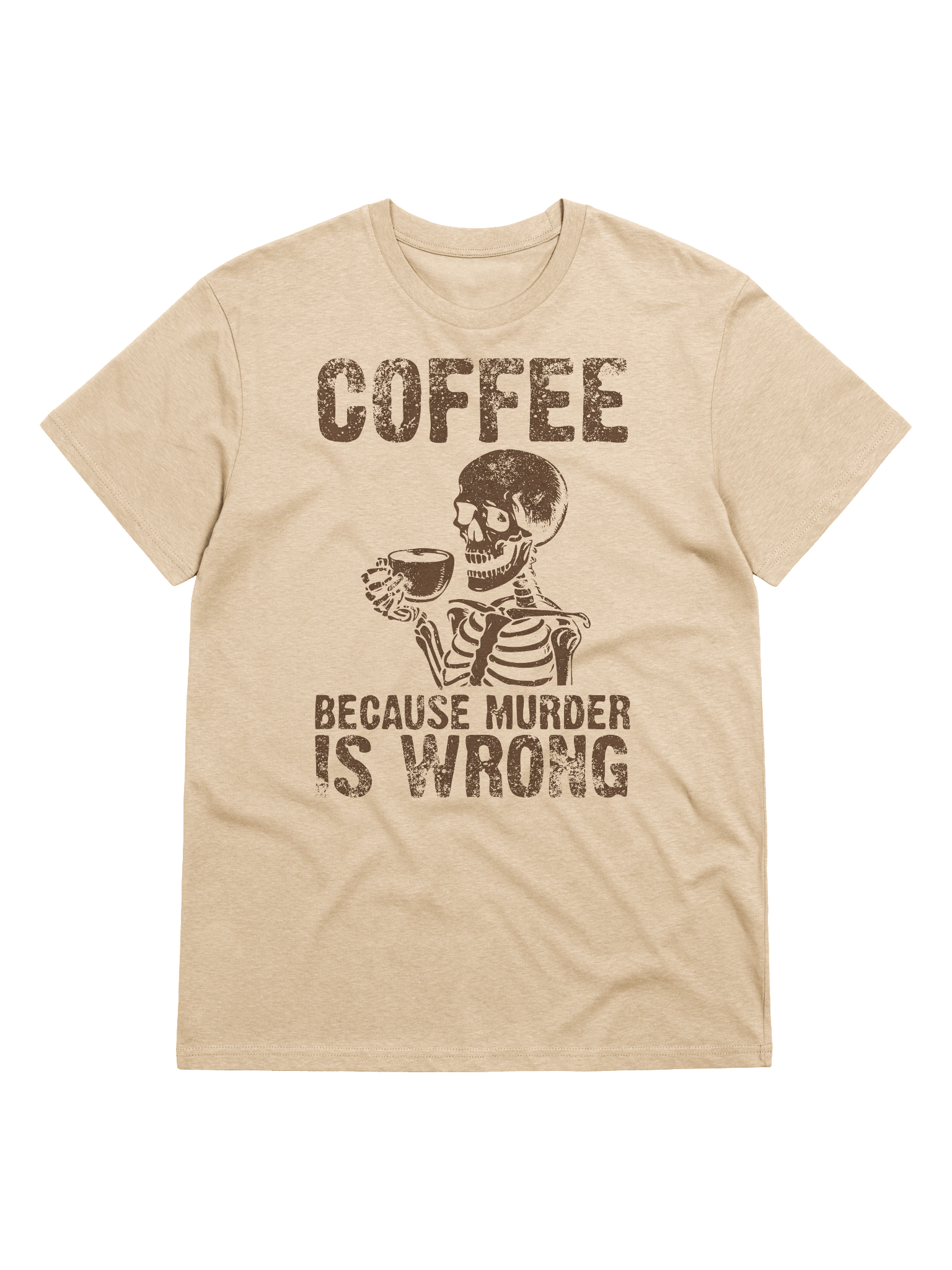 Coffee Because Murder is Wrong – Funny Coffee Design -Organic Tee product image (1)