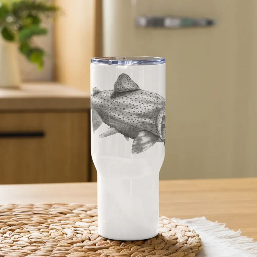 Trout Drawing Travel Cup product image (9)