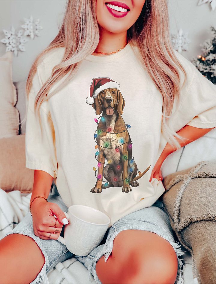 Funny American English Coonhound Christmas T-Shirt product image (16)