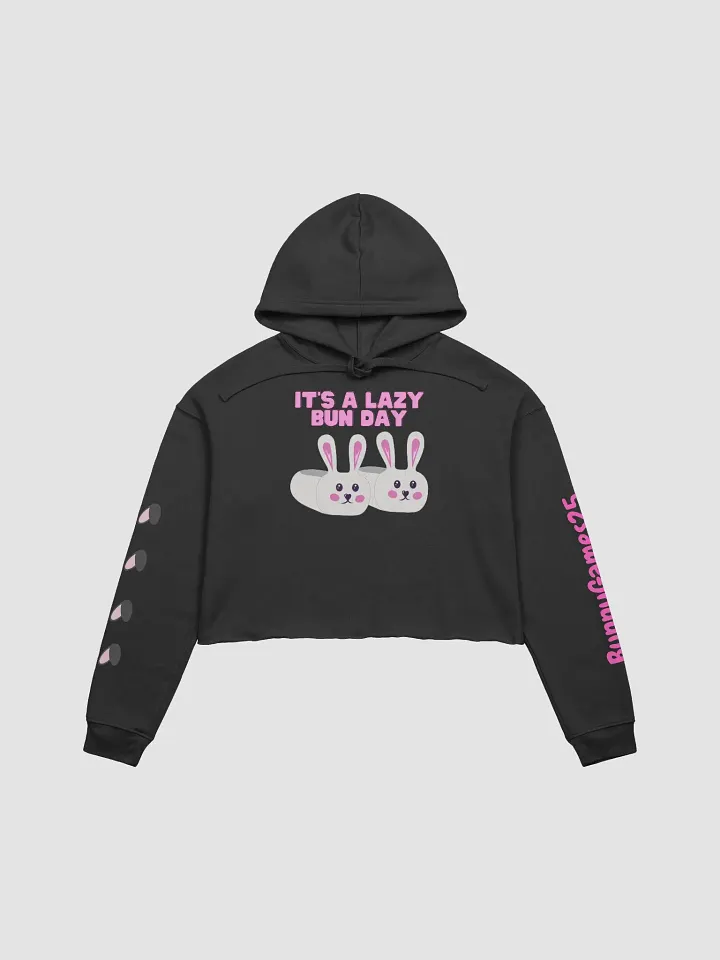 Lazy Bun Day crop top hoodie product image (2)