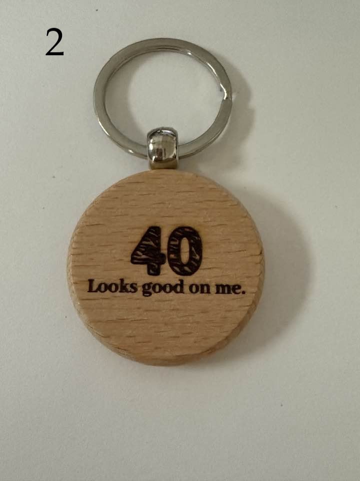 Milestone Birthday Wooden Engraved Keychains | Age 21–70 | Handmade Gift for Him or Her (3) product image (2)