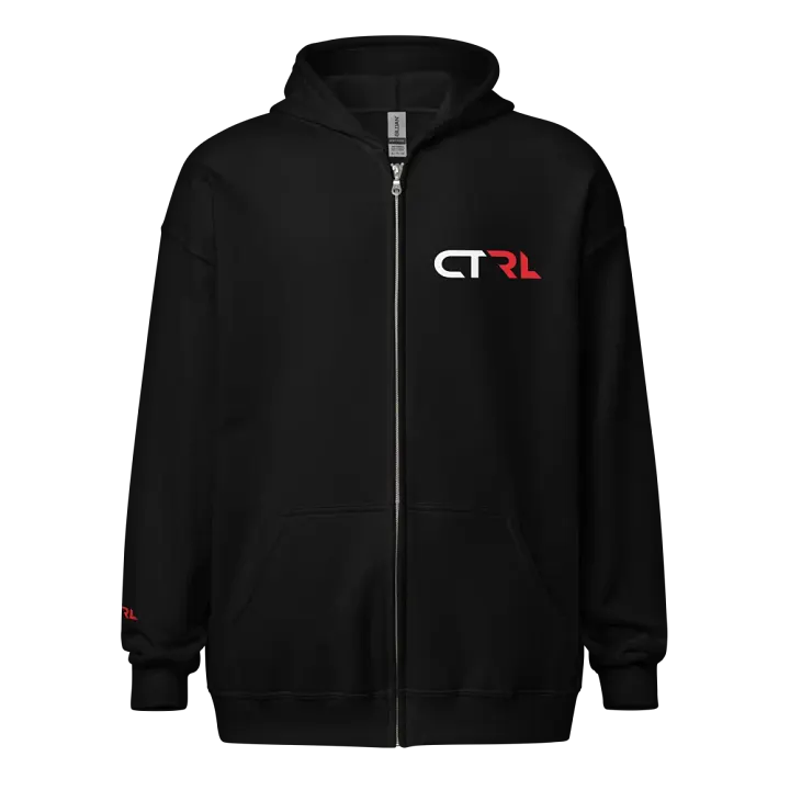 CTRL Zip Hoodie (white logo) product image (1)