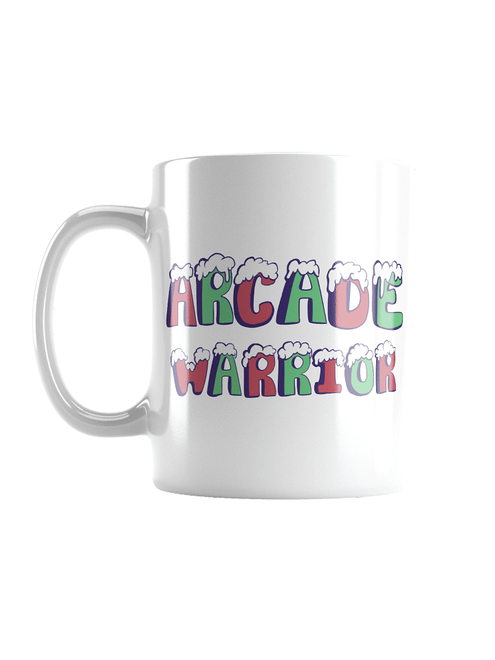 Arcade Warrior Holiday Logo White Mug 2025 product image (1)
