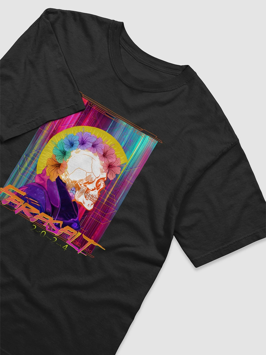 Cyberpunk 2024 Flower Skull Mohawk T-Shirt product image (3)