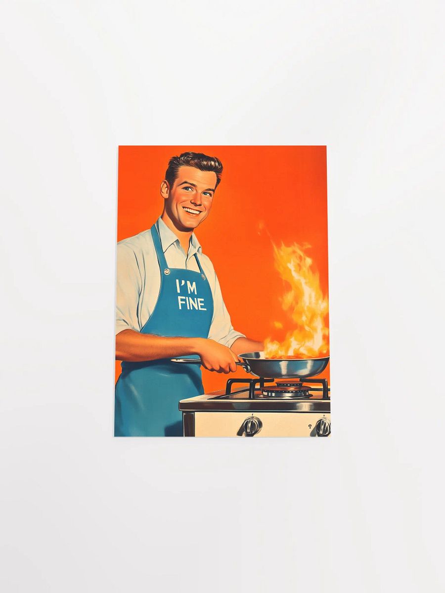“I’m Fine” Retro Poster, Nostalgic Classic Humor Art Print product image (4)